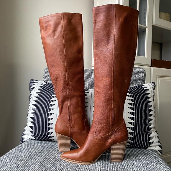 LUCKY BRAND Azoola Tall Knee High Leather Boots - Picture 8 of 15